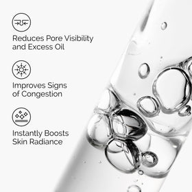 The Ordinary bottle label closeup displaying key ingredients and clarity