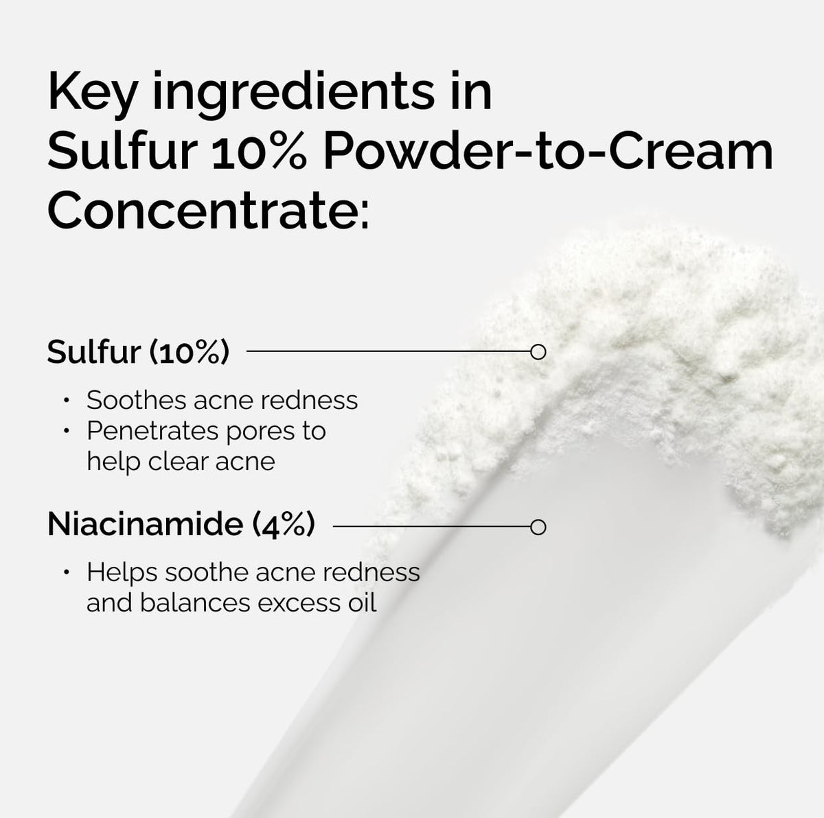 The Ordinary cream on skin showing light emulsion benefit of discreet, non-greasy finish