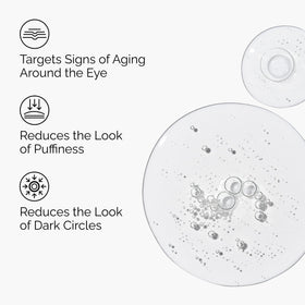 The Ordinary eye serum texture close-up highlighting lightweight absorption