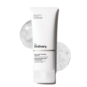 The Ordinary foaming cleanser front bottle showing minimalist label and volume benefit