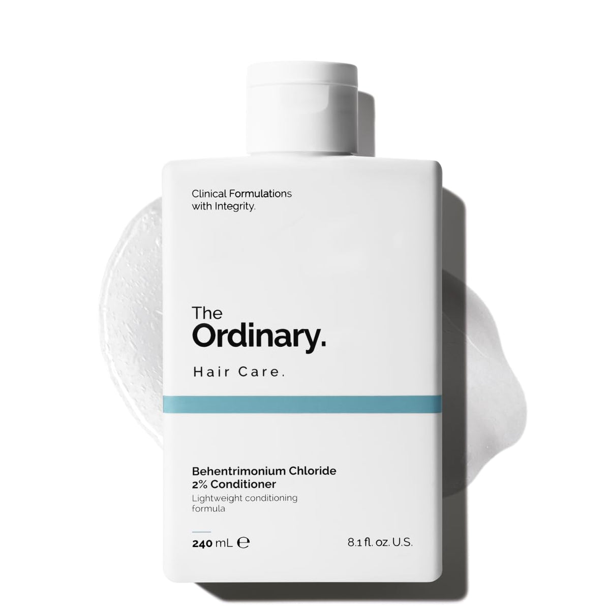 The Ordinary front packaging showing clean label and bottle benefit: clear, simple conditioning