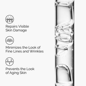 The Ordinary GF 15% serum texture close-up, highlights lightweight absorbent feel