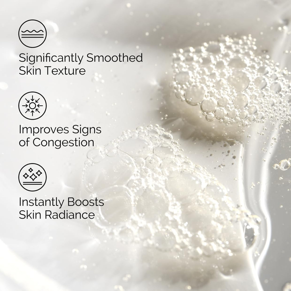 The Ordinary applied on a cotton pad over skin, showing even application and improved texture