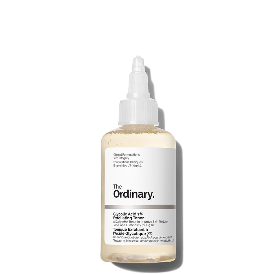 The Ordinary bottle front view showing clean packaging and easy pour benefit