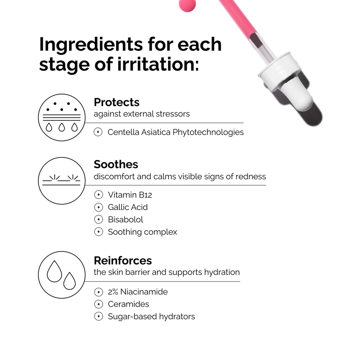 The Ordinary ingredient label featuring Centella Asiatica benefits
