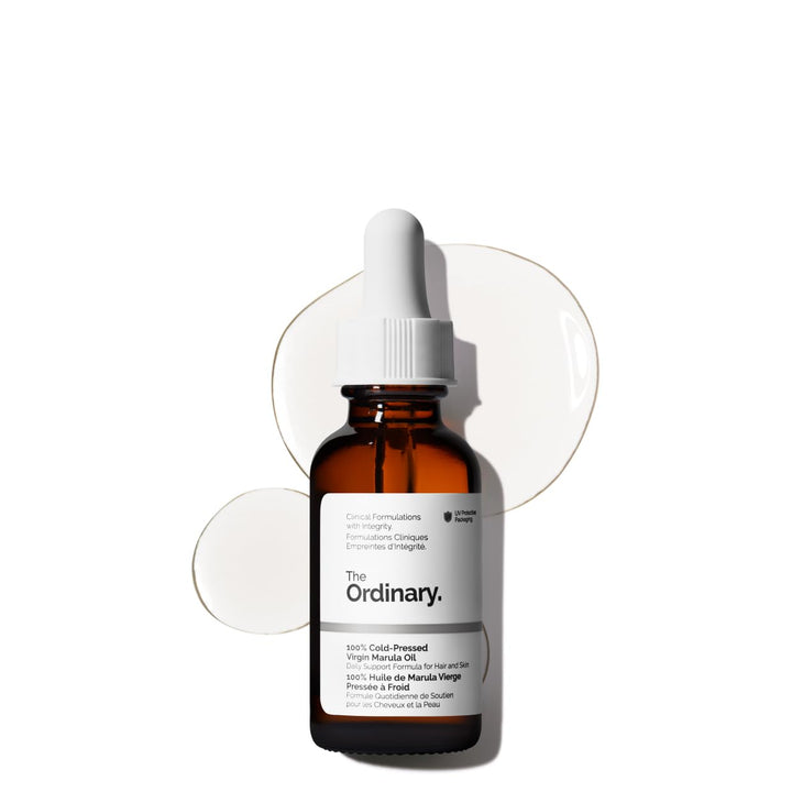 The Ordinary bottle front view showing clean label and product clarity