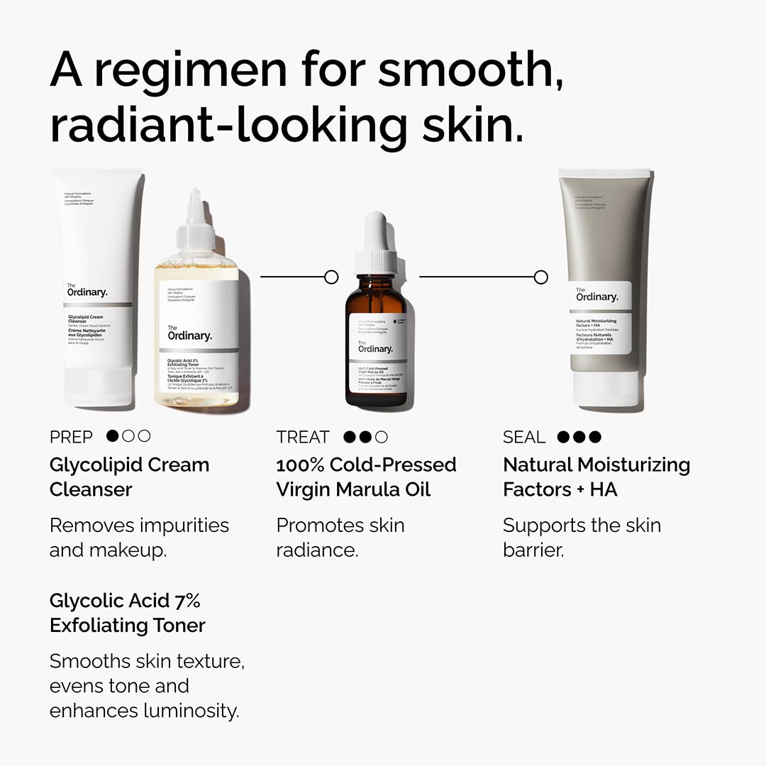 The Ordinary oil applied to hair ends to smooth and add shine
