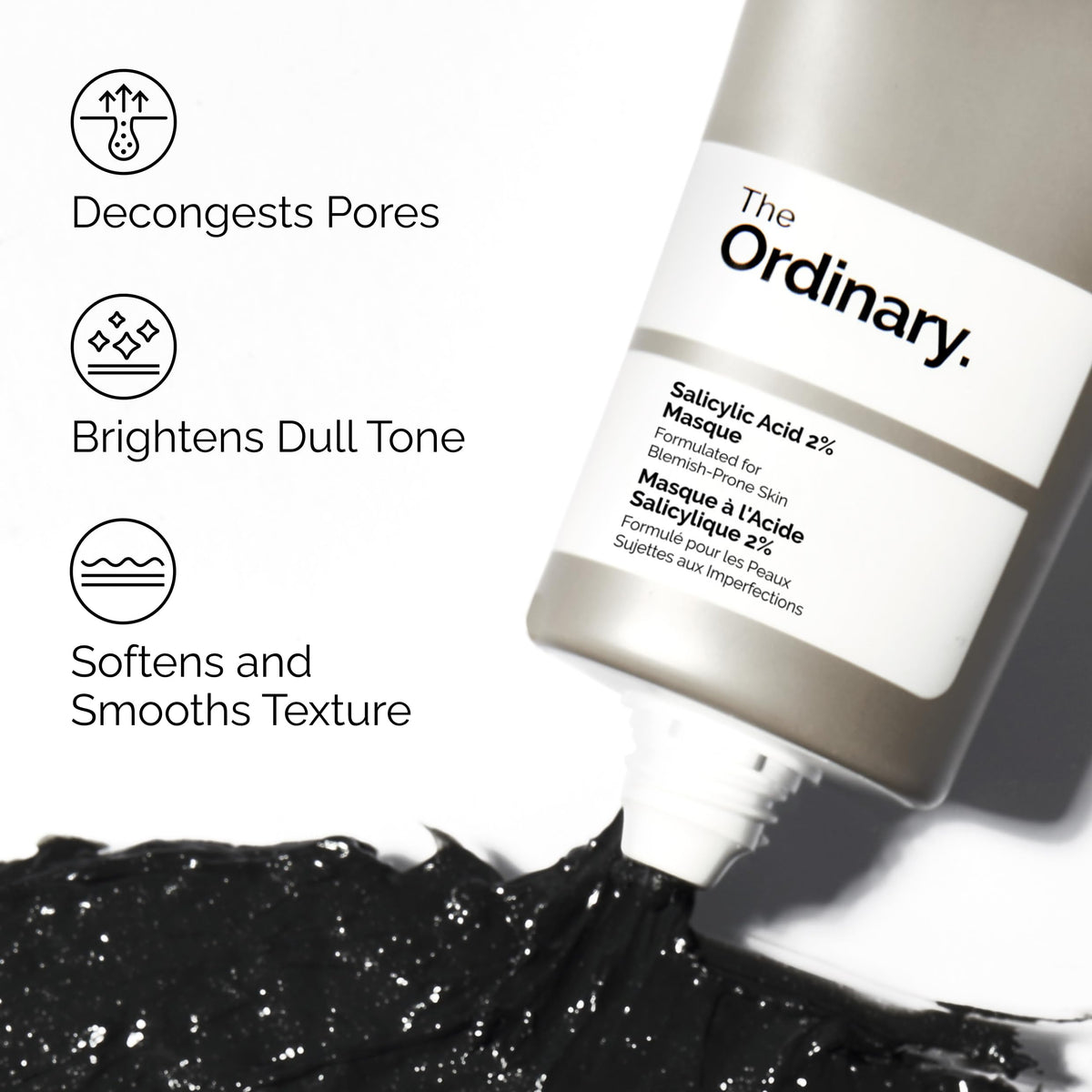 The Ordinary masque applied during bathroom routine demonstrating deep-clean benefit
