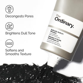 The Ordinary masque applied during bathroom routine demonstrating deep-clean benefit