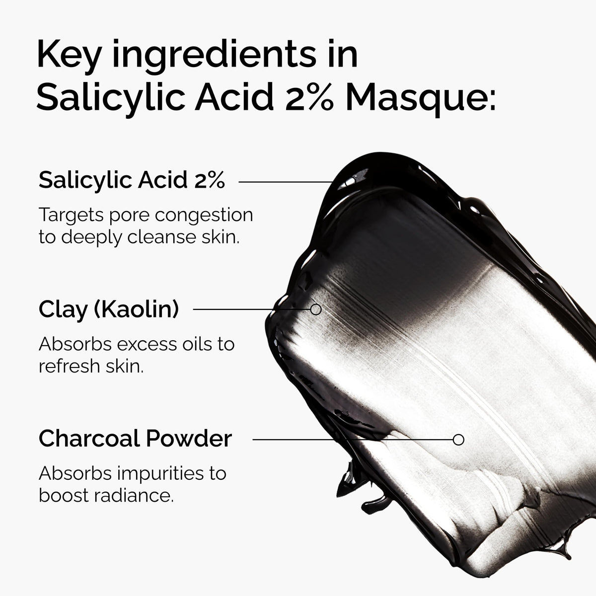 The Ordinary masque texture close-up highlighting charcoal blend and exfoliation benefit
