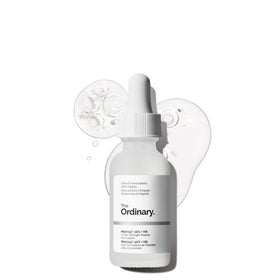 The Ordinary front packaging showing bottle and branding, clear anti-aging serum benefit
