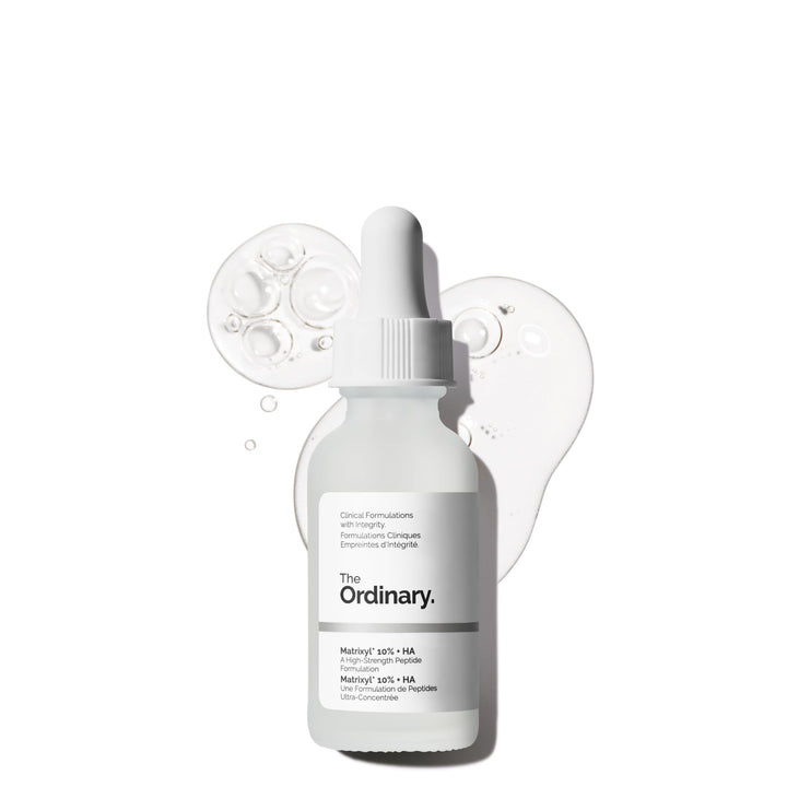 The Ordinary front packaging showing bottle and branding, clear anti-aging serum benefit