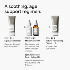The Ordinary bottle held in hand for scale, shows one fluid ounce practical size benefit