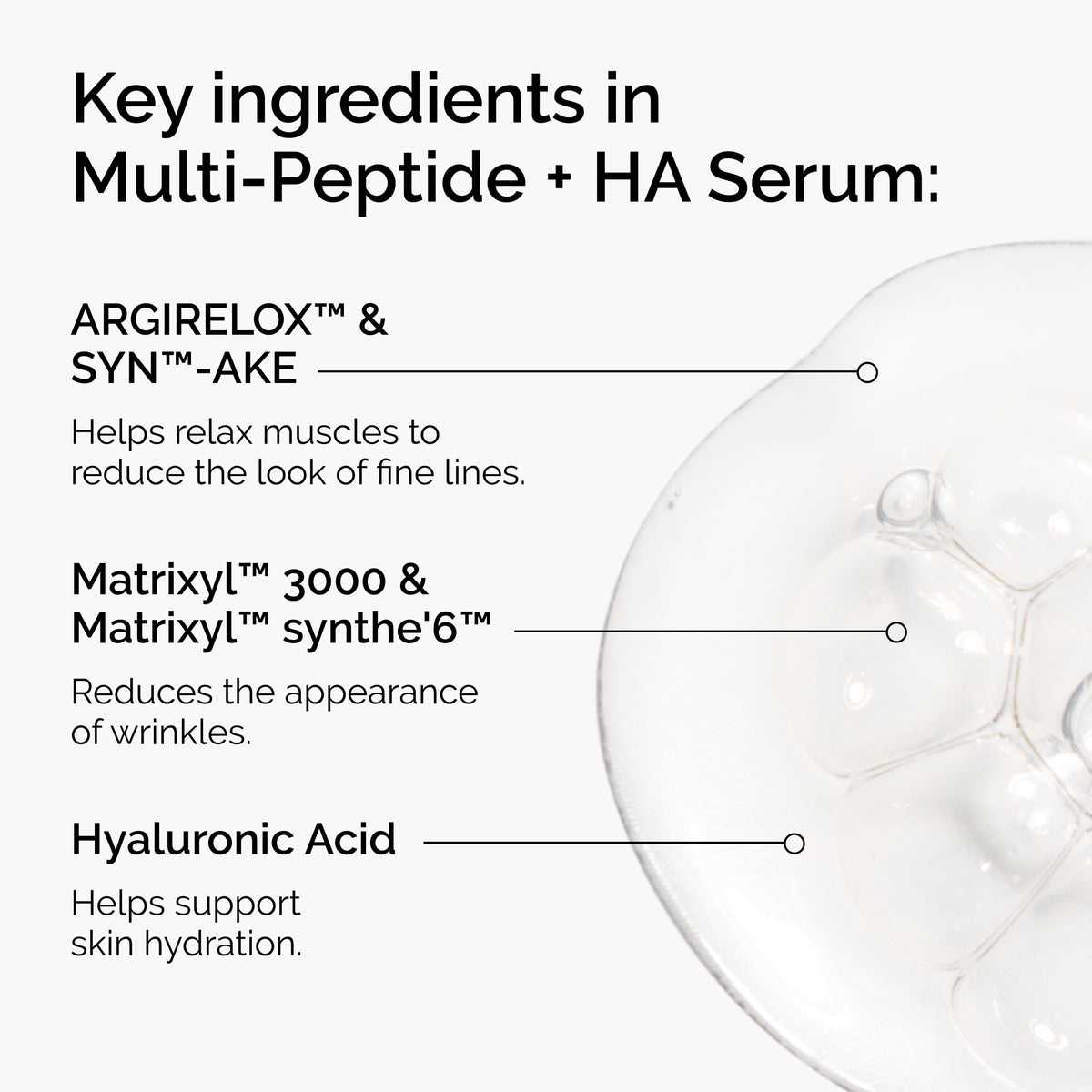 The Ordinary serum dropper dispensing clear texture, brand hydration benefit