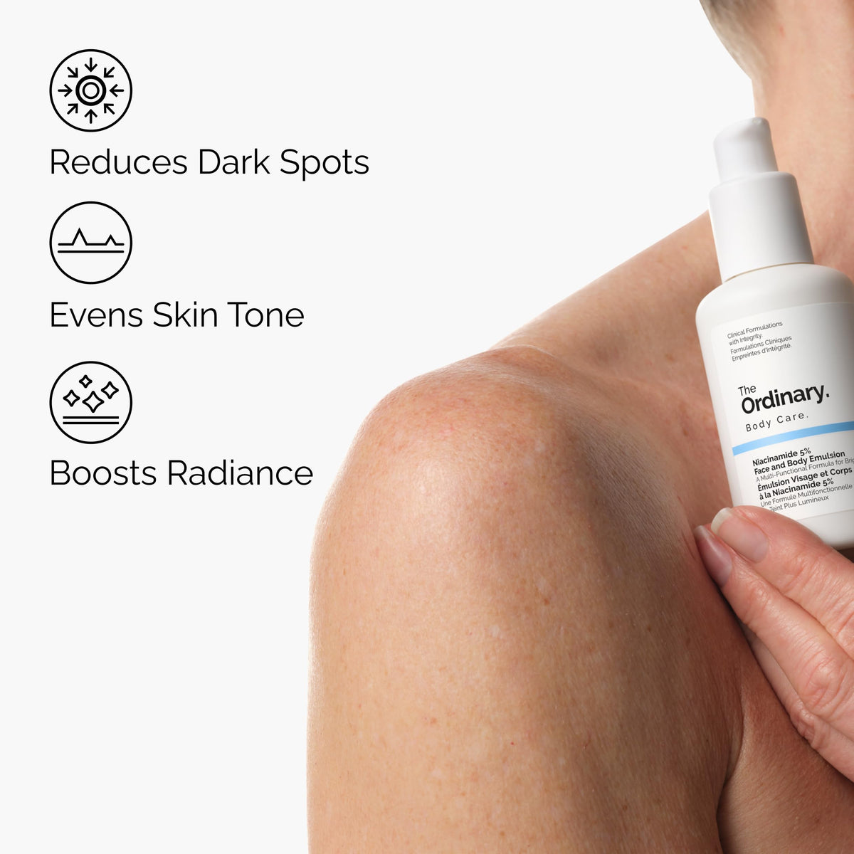 The Ordinary bottle pump dispensing emulsion with measured drop, aiding controlled use