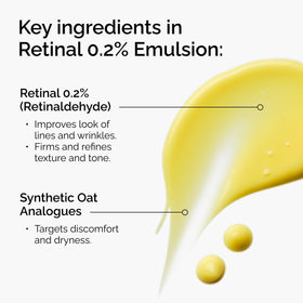 The Ordinary texture close-up of pale yellow emulsion, highlights lightweight absorption