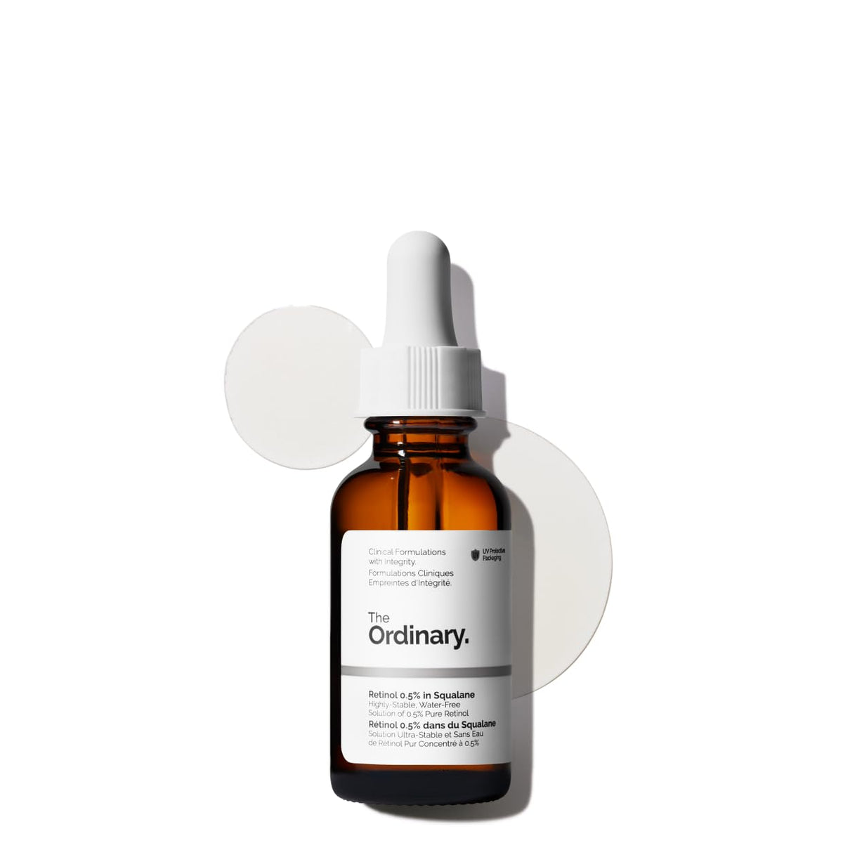 The Ordinary front packaging showing bottle and label, clear product identification and benefits