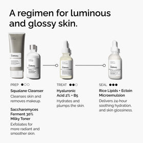 The Ordinary ectoin ingredient graphic emphasizing water-binding soothing benefit