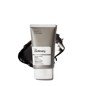 The Ordinary masque front tube showing label and benefit for clearer pores