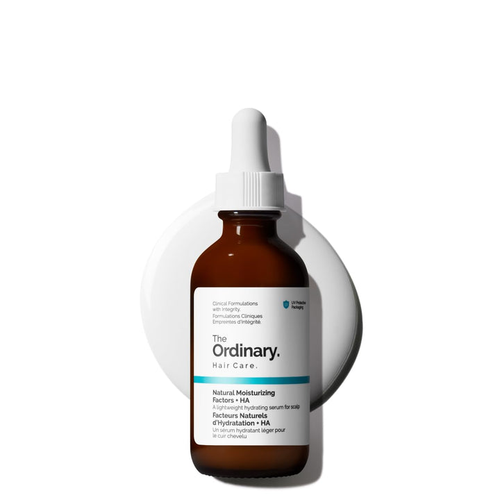 The Ordinary scalp serum front packaging shows bottle and clear labeling for easy identification