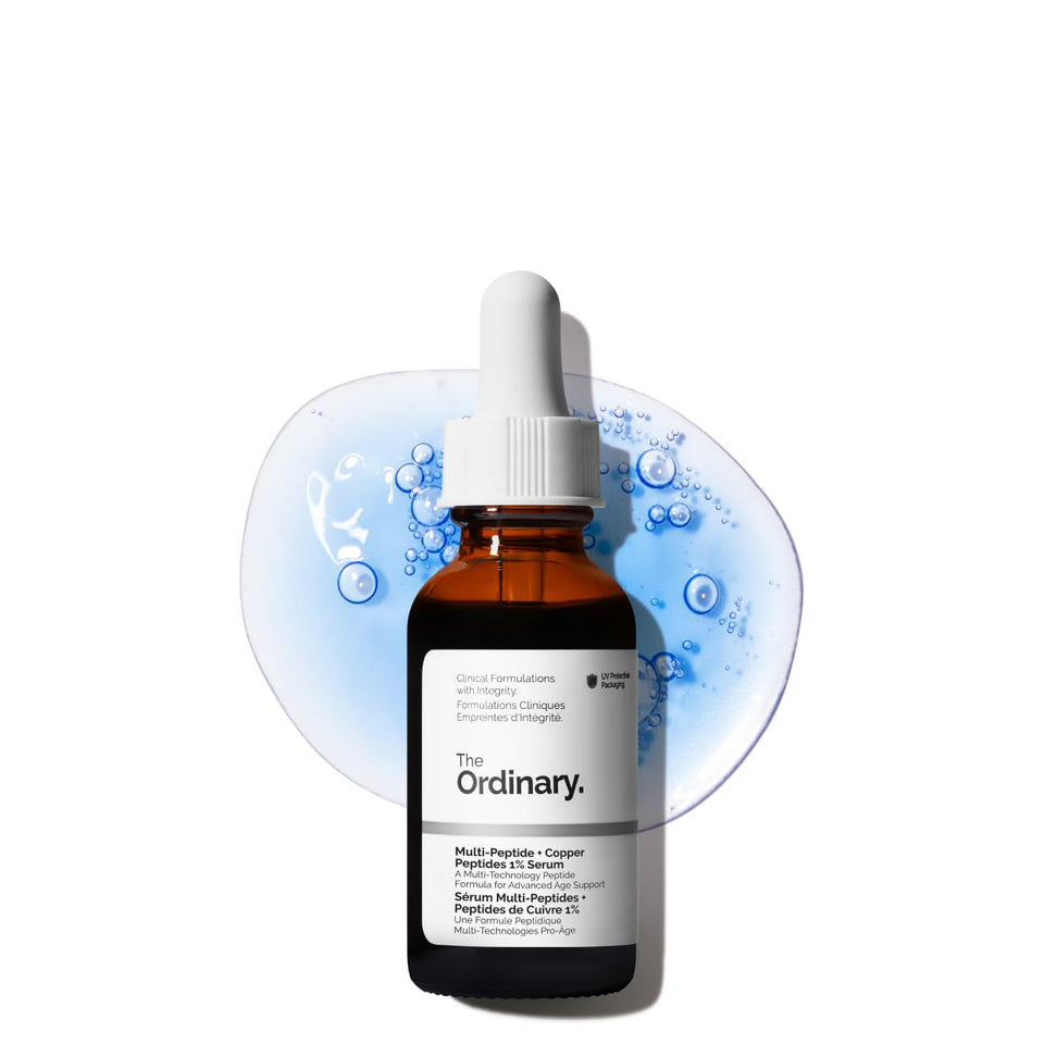 The Ordinary front packaging showing bottle and label, highlights anti-aging benefits