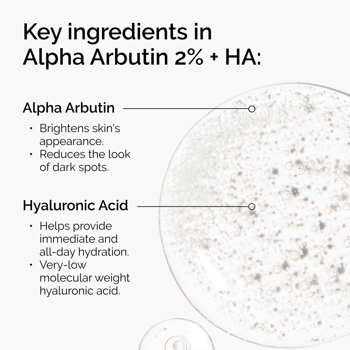 The Ordinary alpha arbutin serum beside hyaluronic moisturizer for hydration boost