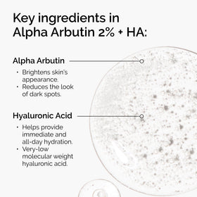The Ordinary alpha arbutin serum beside hyaluronic moisturizer for hydration boost