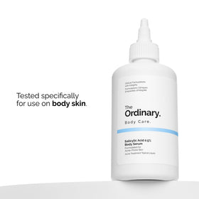 The Ordinary bottle held in hand showing 8.1 fl oz scale for value perception