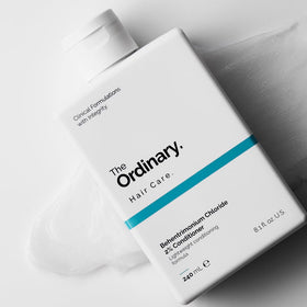 The Ordinary bottle next to ruler showing 8.1 fl oz size and value benefit