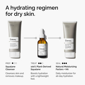 Close-up of The Ordinary squalane label highlighting plant-derived ingredient clarity