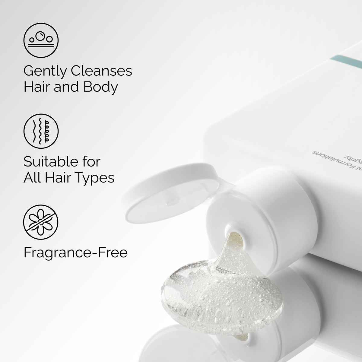 The Ordinary texture pumped into hand showing lightweight lather and gentle feel