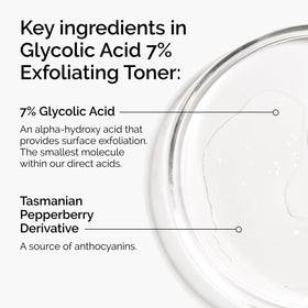 The Ordinary glycolic toner texture on hand demonstrating gentle surface exfoliation