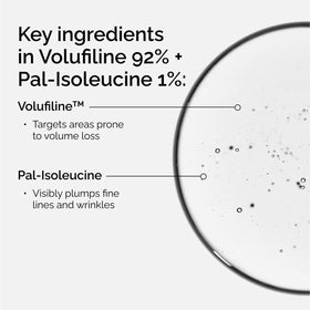 The Ordinary applied under-eye to targeted hollow demonstrating visible plumping application