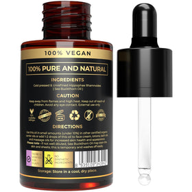 The Organic Forest dropper releasing orange oil demonstrating lightweight texture and absorption