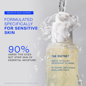 The Outset gel on fingertips showing silky texture and non-greasy hydration