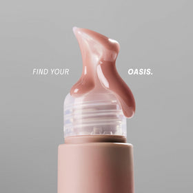 The Outset on model wearing subtle sheen and hydration benefit in lifestyle setting