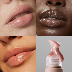 The Outset sheer Dune swatch on skin showing natural tint and glossy finish