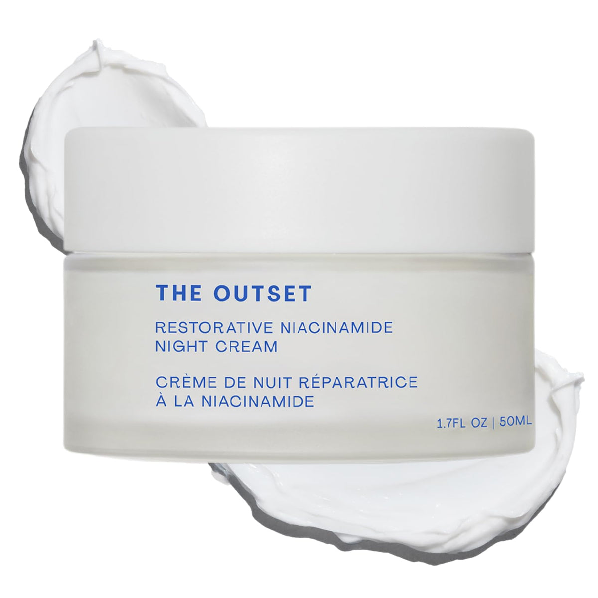 The Outset front jar shot showing clean luxury and calming hydration