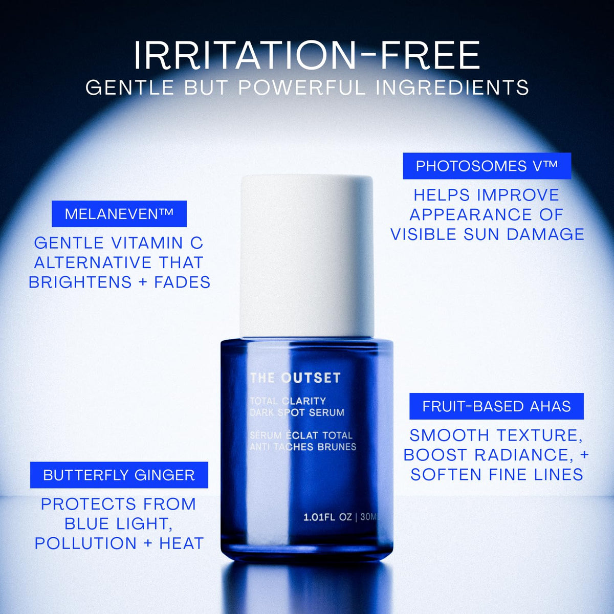 The Outset serum pump in hand demonstrating easy layering and daily use benefit