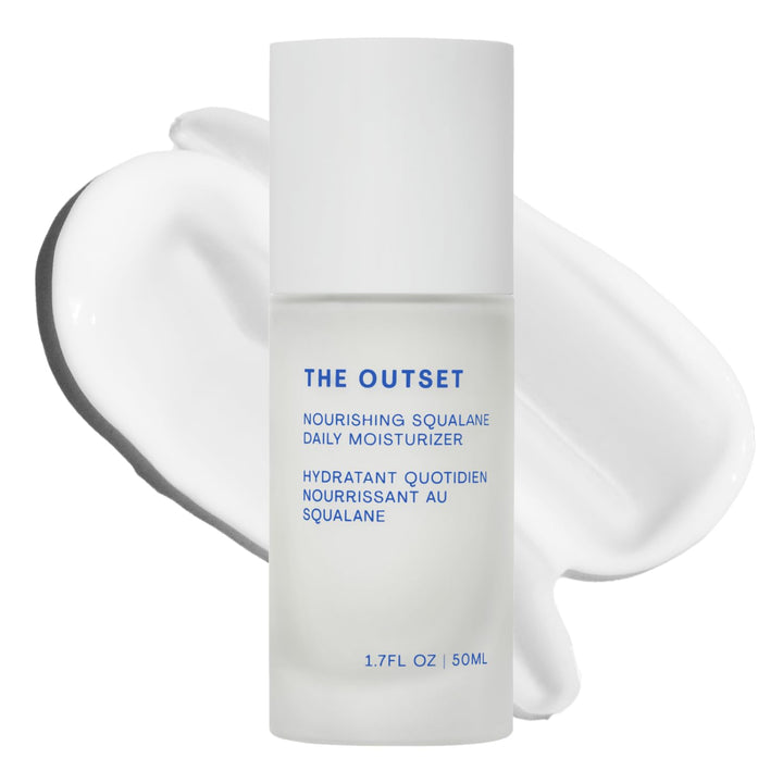 The Outset front packaging showing minimalist jar and product benefit