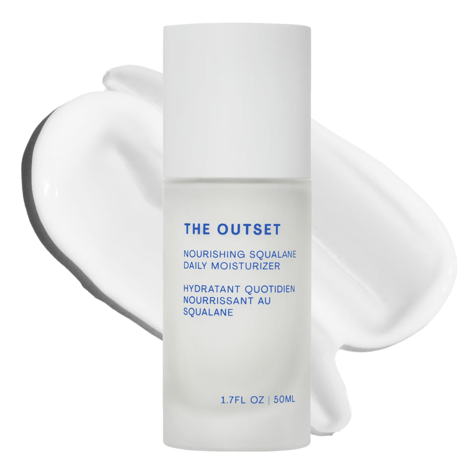 The Outset front packaging showing minimalist jar and product benefit
