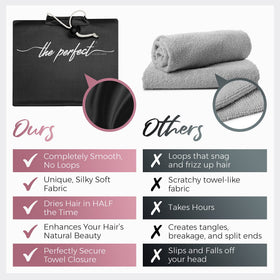 THE PERFECT HAIRCARE microfiber texture close-up showing silky, absorbent fibers