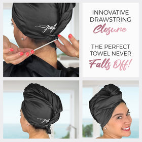 THE PERFECT HAIRCARE in-use plopping curls demonstrating reduced frizz benefit