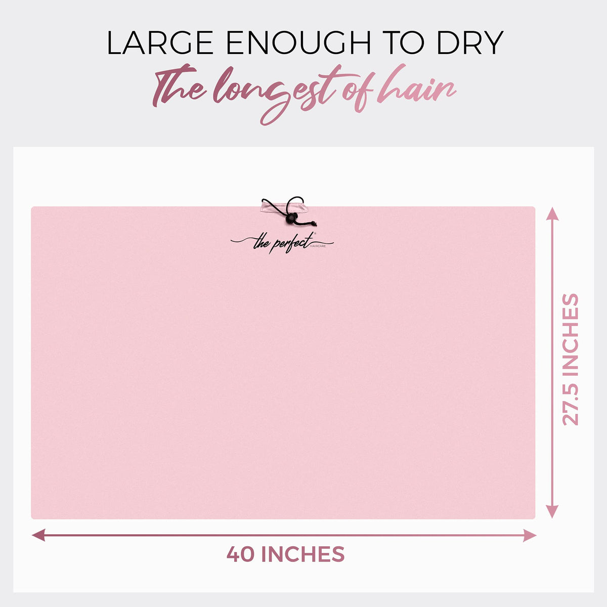 THE PERFECT HAIRCARE silky microfiber texture that reduces frizz and snags