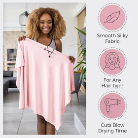 THE PERFECT HAIRCARE plopping curly hair in wrap to enhance curl definition