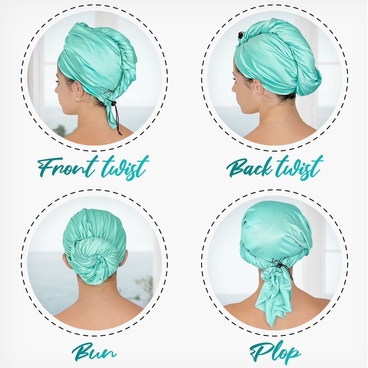 THE PERFECT HAIRCARE folded towel next to ruler showing generous size and portability benefit