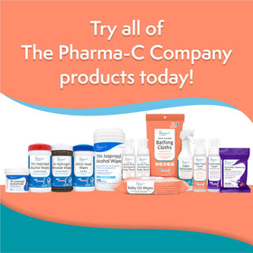The Pharma-C Company packaging next to medical supplies for professional compatibility