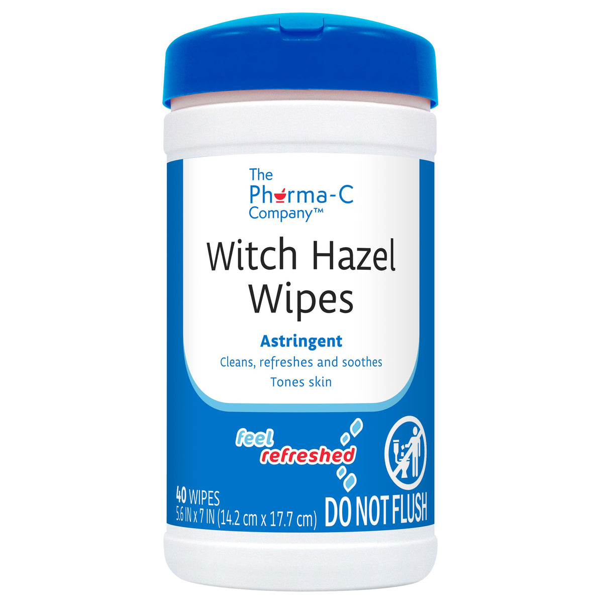 The Pharma-C Company dispensing a single wipe through dome lid for quick use
