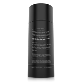 Styled hairstyle finished with The Rich Barber fibers, adds density and confidence