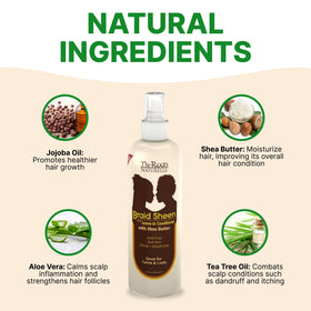 The Roots Naturelle applied to braided hair in salon for improved manageability